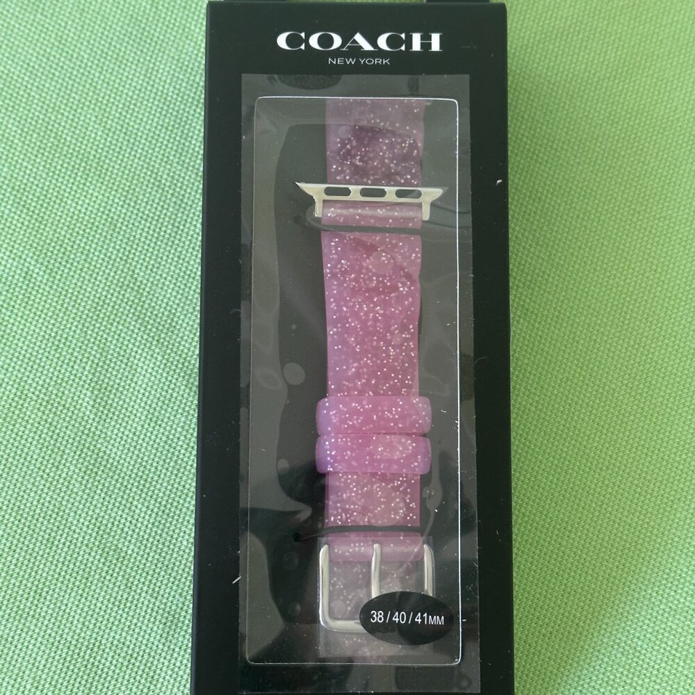 COACH APPLE WATCH STRAP 38mm/40mm/41mm:NIB FUSCHIA PINK CAY96